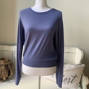 Women’s “double zero” blue sweater size small